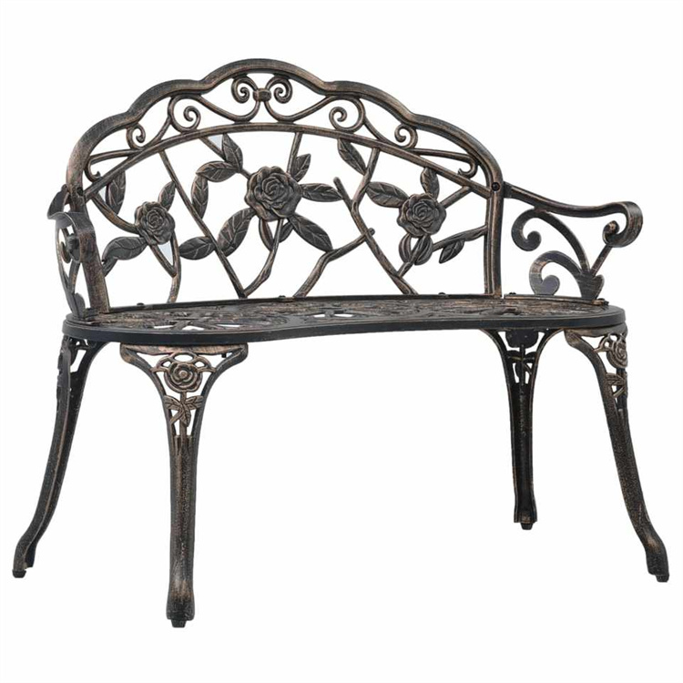 Outdoor Garden Metal Cast Aluminum Bench