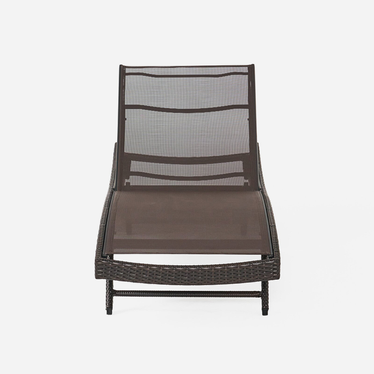 Patio Adjustable Rattan Chaise Lounge Chair