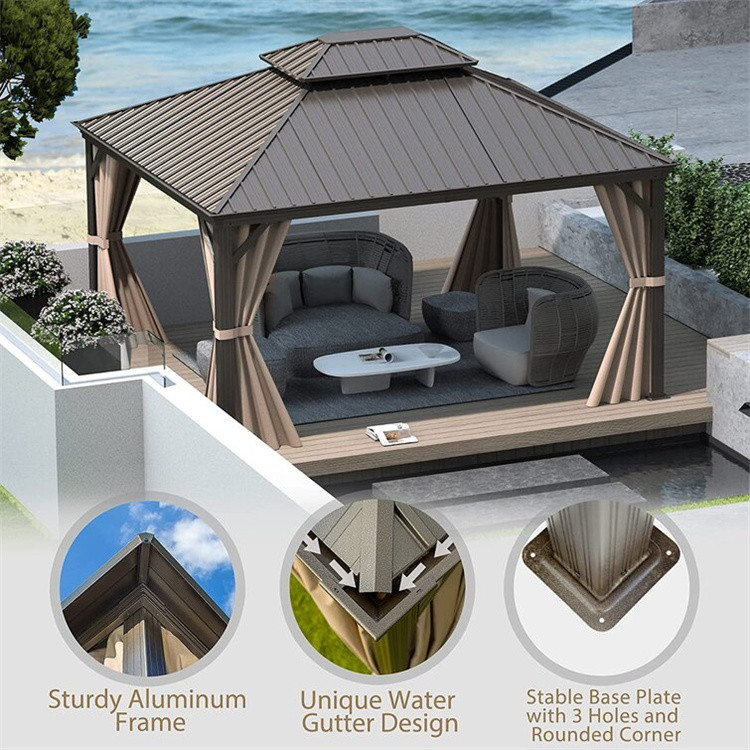 12' x 10' Aluminum Frame Hardtop Gazebo