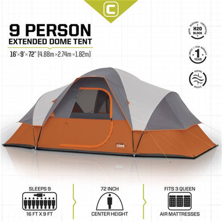 9 Person Camping Dome Tent