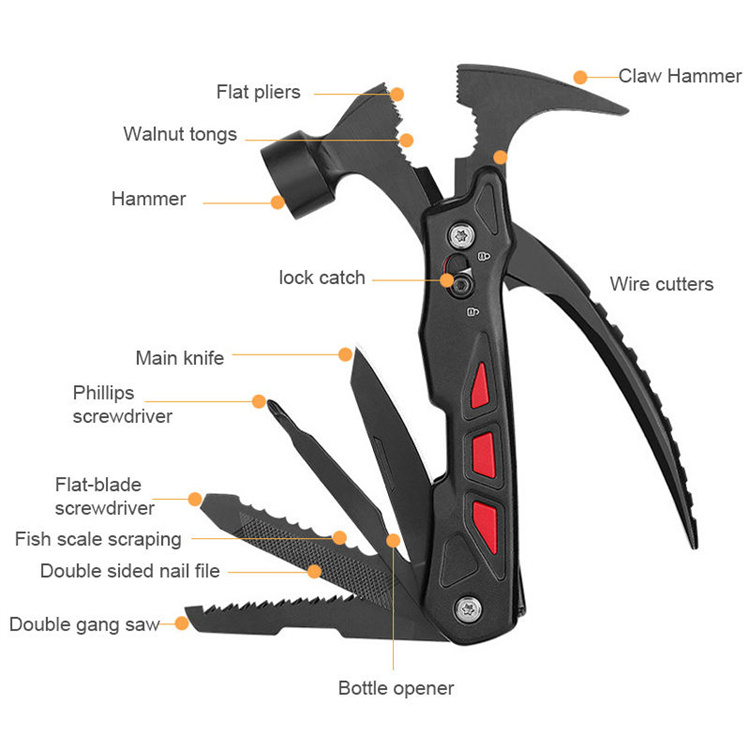 12 In 1 Mini Multitool Hammer