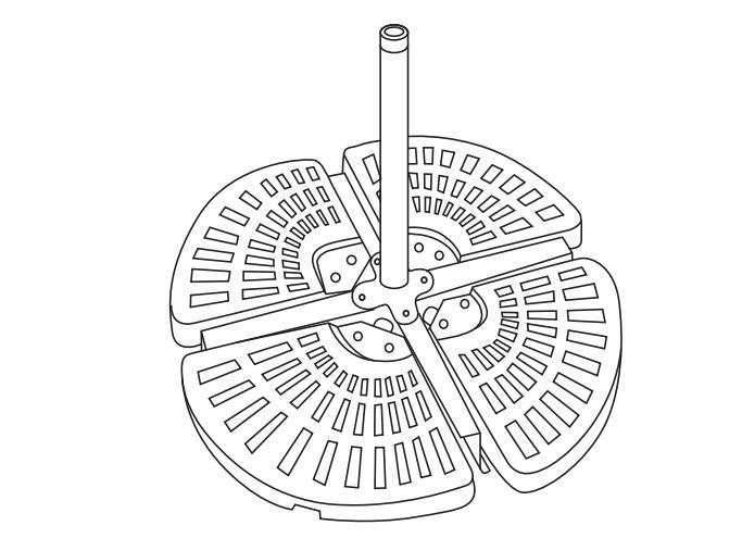 Water Filled Umbrella Base For Offset Cantilener Umbrella Operating Instruction
