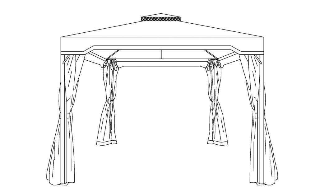 10 Ft x 10 Ft Iron Patio Gazebo Installation Guide