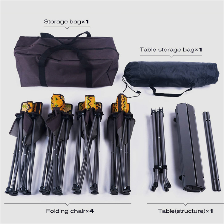 Portable Folding Table Chairs Set