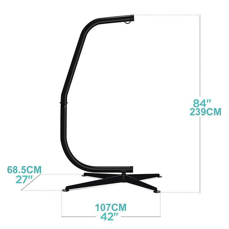 Metal Hanging Hammock C-Stand for Chair
