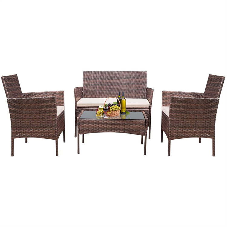 4PCS Rattan Patio Furniture Set
