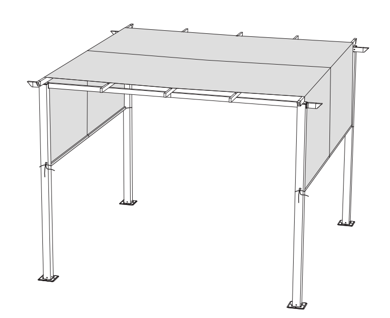 10'x10' Flat Top Pergola Product Guides