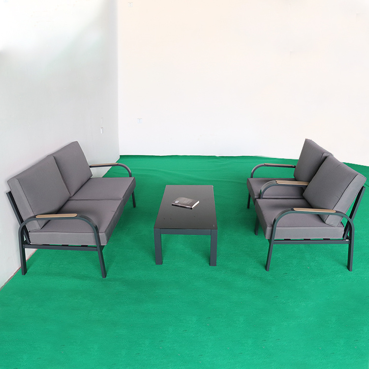 4-Piece Patio Furniture Aluminum Conversation Set