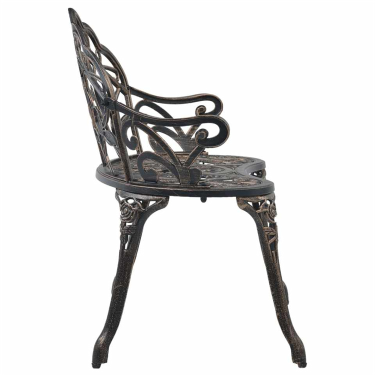Outdoor Garden Metal Cast Aluminum Bench