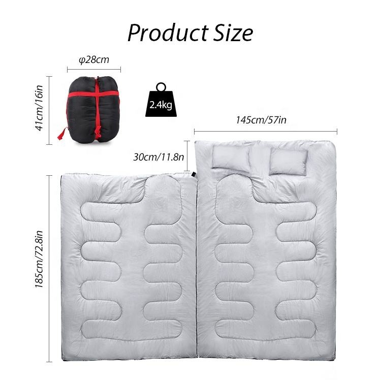 Double Sleeping Bag with Pillow