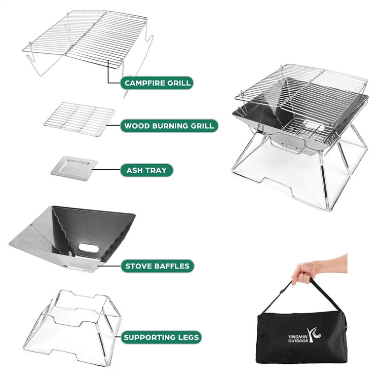 Portable Burning Charcoal Camping Grill