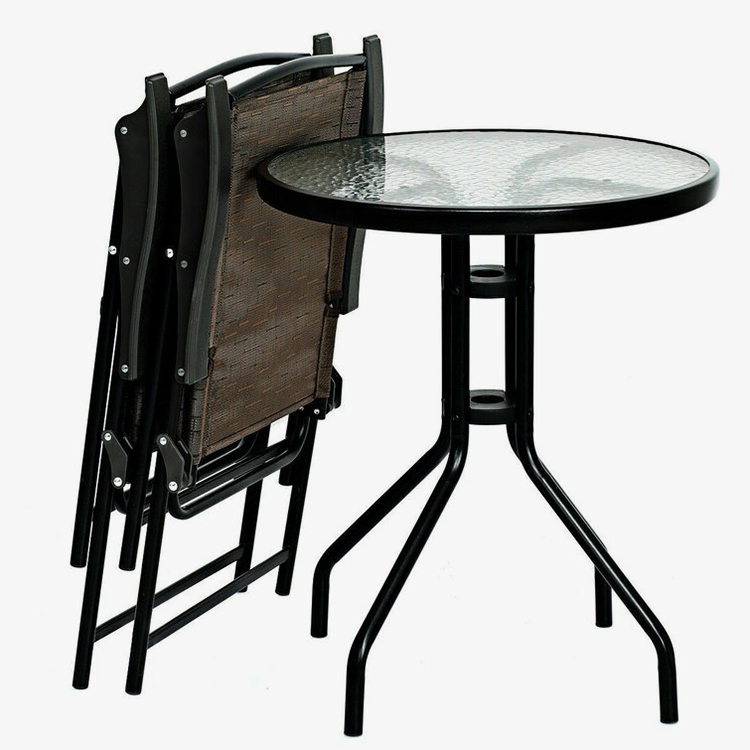 3 Pieces Folding Patio Bistro Set