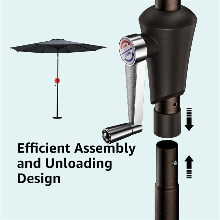 9Ft Crank Market Umbrella