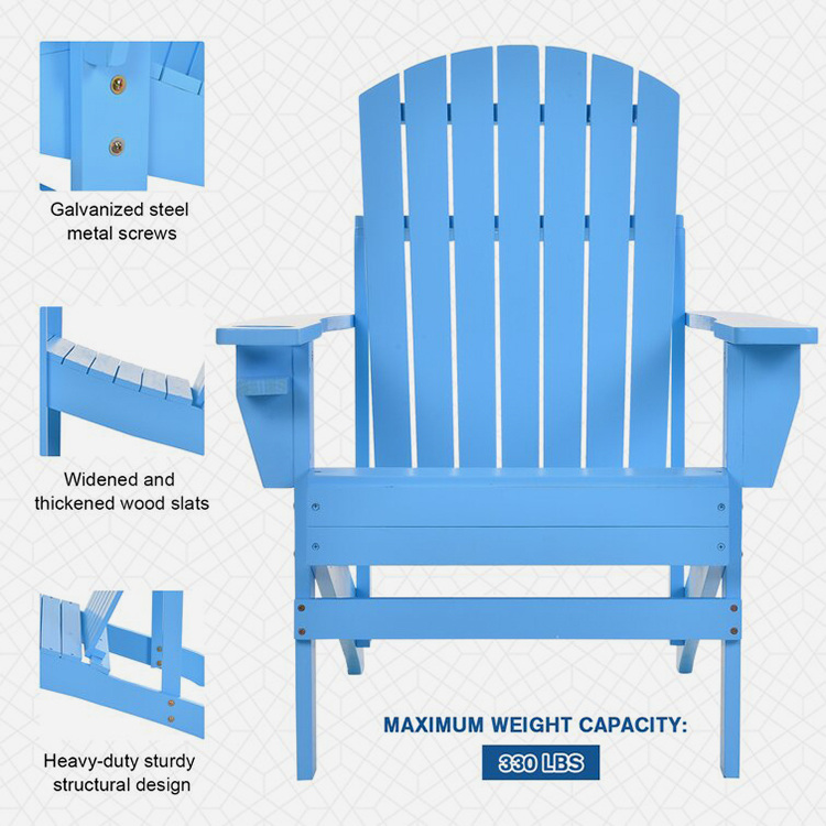 Outdoor Wood Adirondack Chair