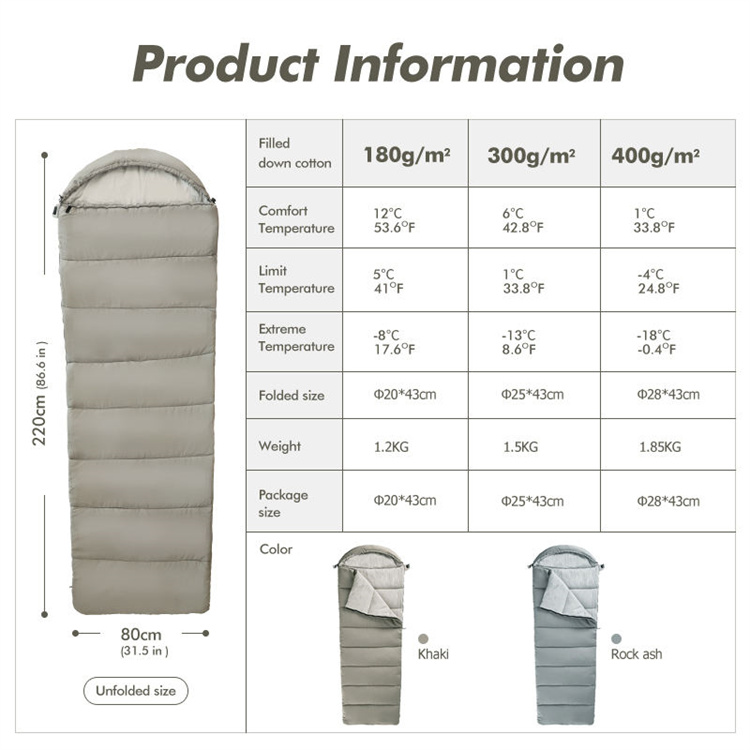 Camping Ultralight Cotton Sleeping Bag
