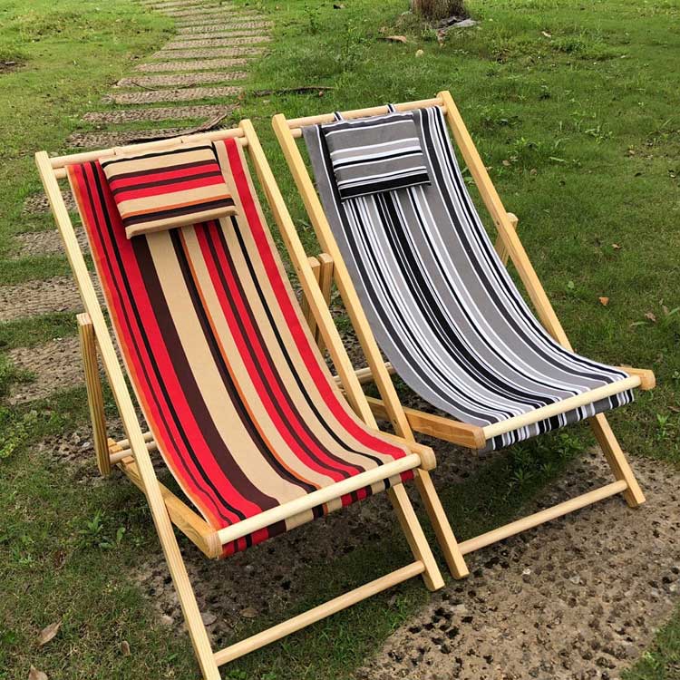 Wooden Folding Sling Beach Chair