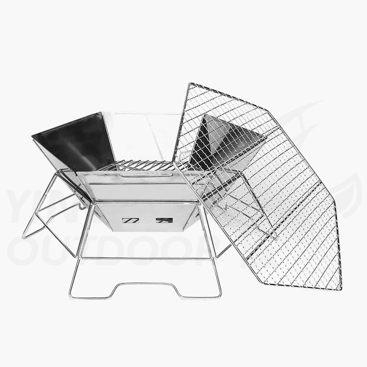 Collapsible Campfire Grill Camping Fire Pit