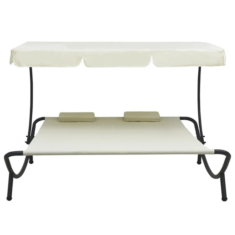 Patio Lounge Bed with Canopy