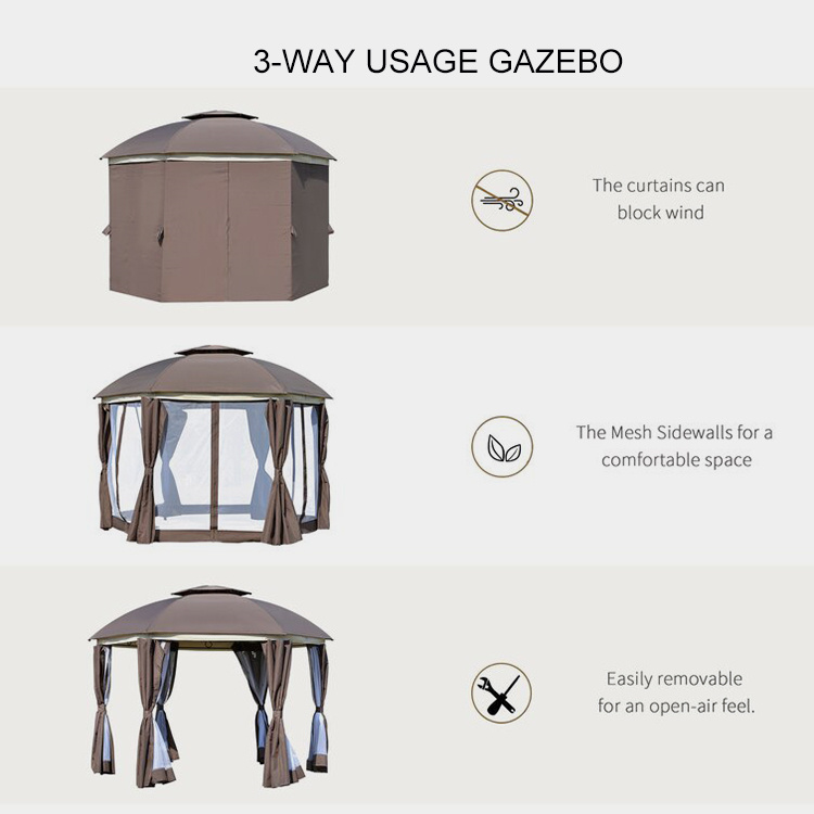 12' x 12' Round Patio Gazebo