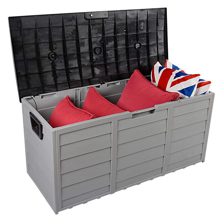 75 Gallons Resin Deck Box Storage with Wheels