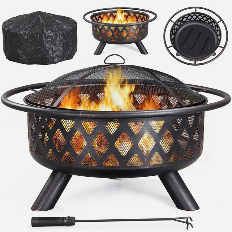 36'' Outdoors Iron Fire Pit