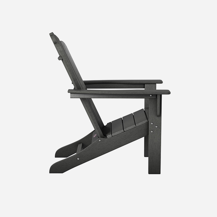 Outdoor Gray Poly Patio Adirondack Chair