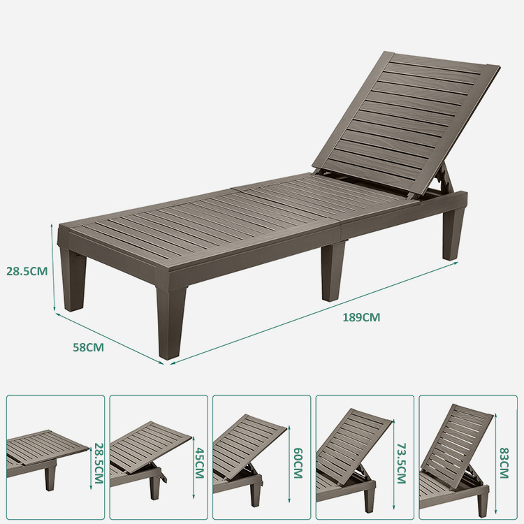 Patio Adjustable Lounge Chair Chaise