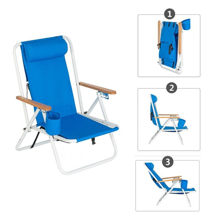 Folding Backpack Reclining Beach Chair