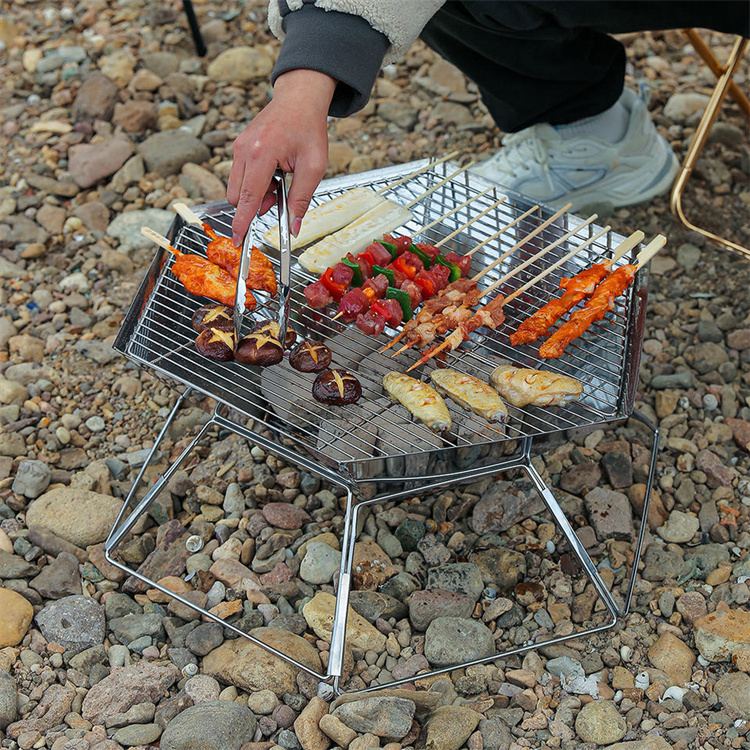 Collapsible Campfire Grill Camping Fire Pit