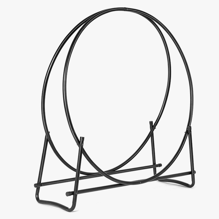 Log Hoop Firewood Storage Rack Holder