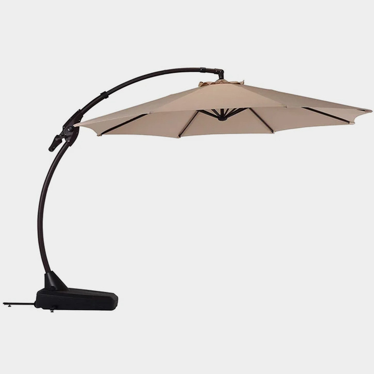 12 FT Curvy Patio Cantilever Umbrella with Base