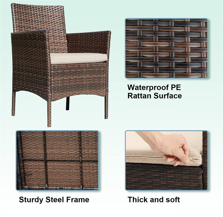 4PCS Rattan Patio Furniture Set