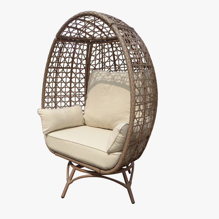 Outdoor Wicker Swivel Egg Chair