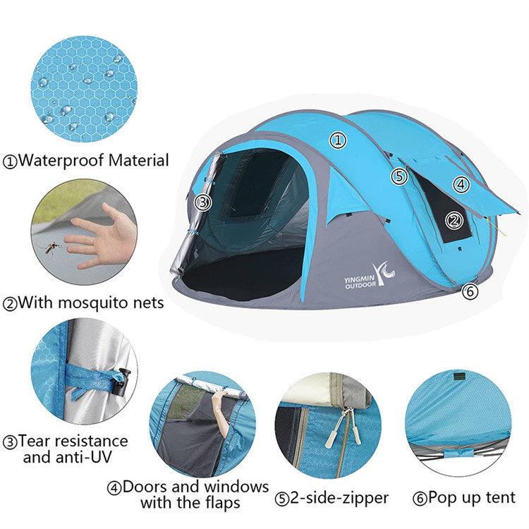 4 Person Instant Pop up Camping Tent