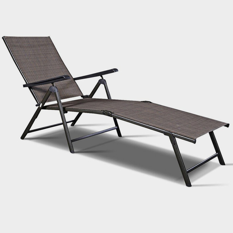 7 Position Foldable Aluminium Chaise Lounger
