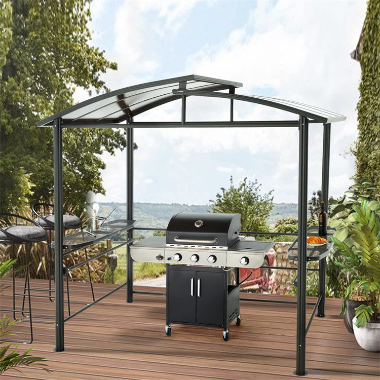 8' x 5' BBQ Patio Canopy Hardtop Gazebo
