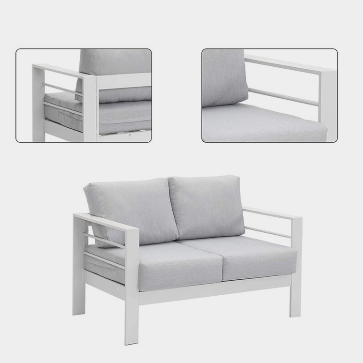 5-Pcs Set Aluminum Patio Chat Set