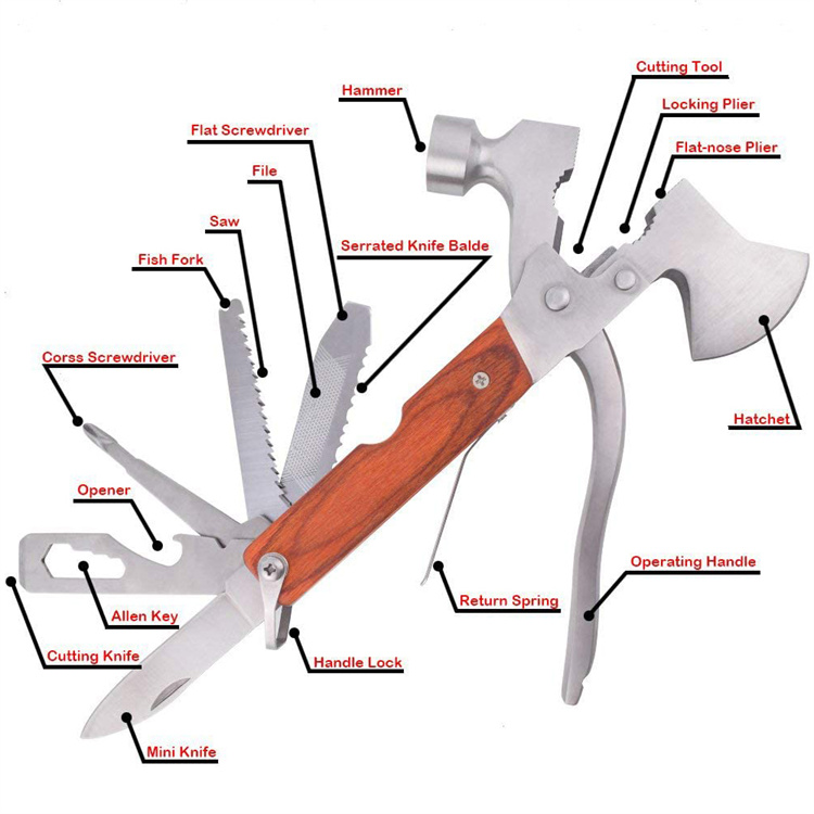 16 in 1 Multitool Emergency Escape Axe Hammer