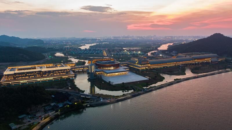 Ningbo International Convention Center lights up