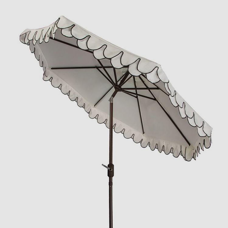 9Ft Crank Double Wavy Patio Umbrella