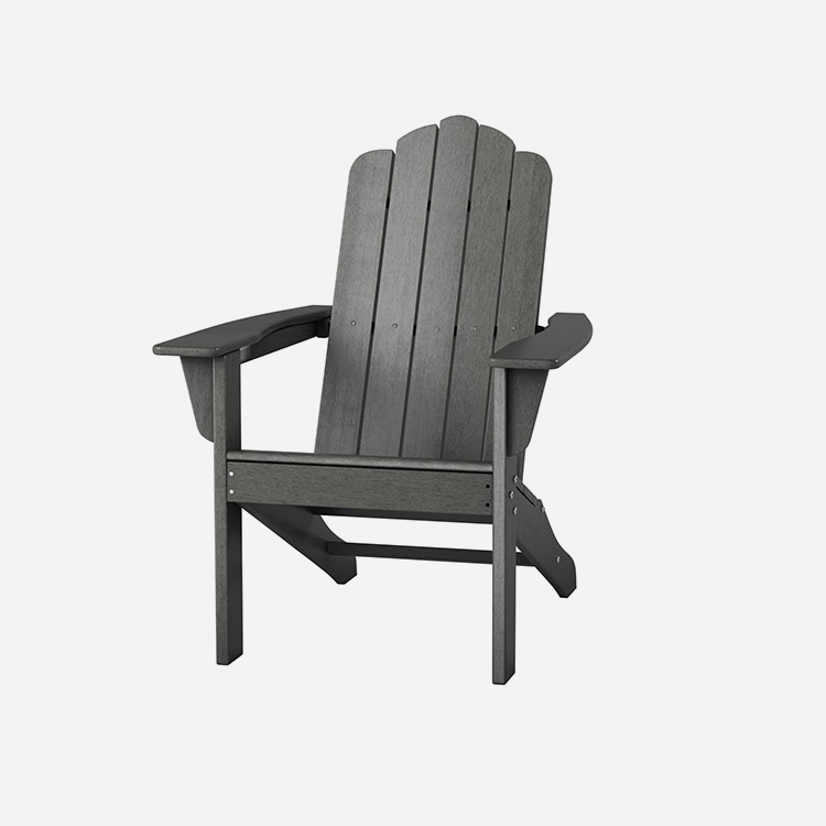 Outdoor Gray Poly Patio Adirondack Chair