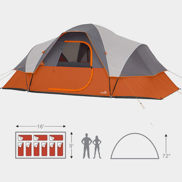 9 Person Camping Dome Tent
