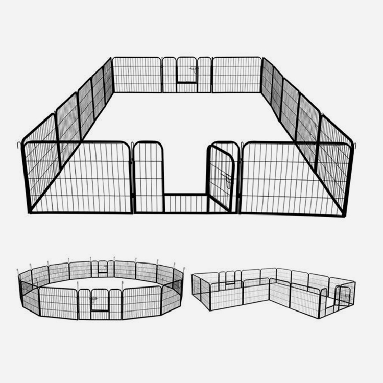 16 Panel Metal Pet Dog Playpen Kennel
