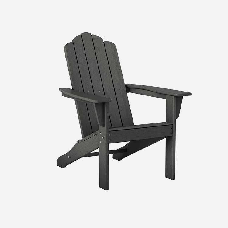 Outdoor Gray Poly Patio Adirondack Chair