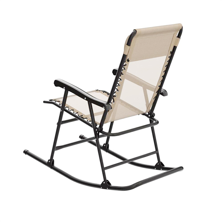 Outdoor Zero Gravity Folding Lounge Rocker with Pillow