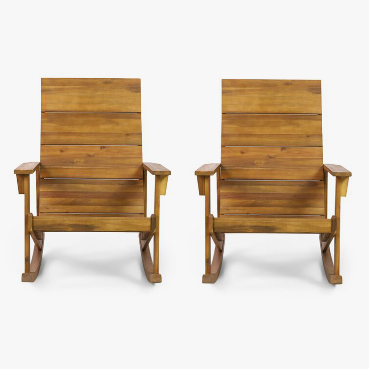 Solid Wood Adirondack Rocking Chair