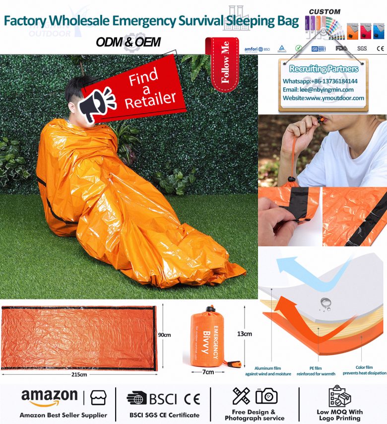 These emergency blanket/sleeping bags are great!