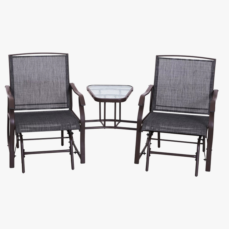 2 Person Outdoor Glider Rocker Chair