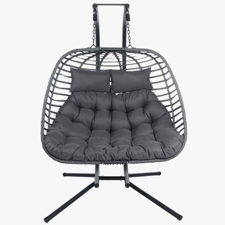 2 Person Seat Rattan Egg Swing Chair
