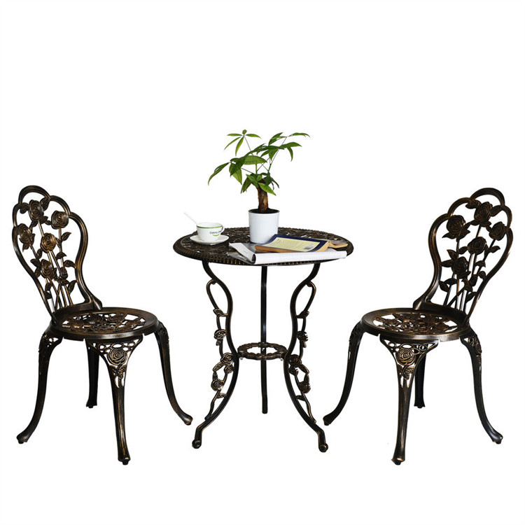 Cast Aluminum 3 Piece Bistro Set